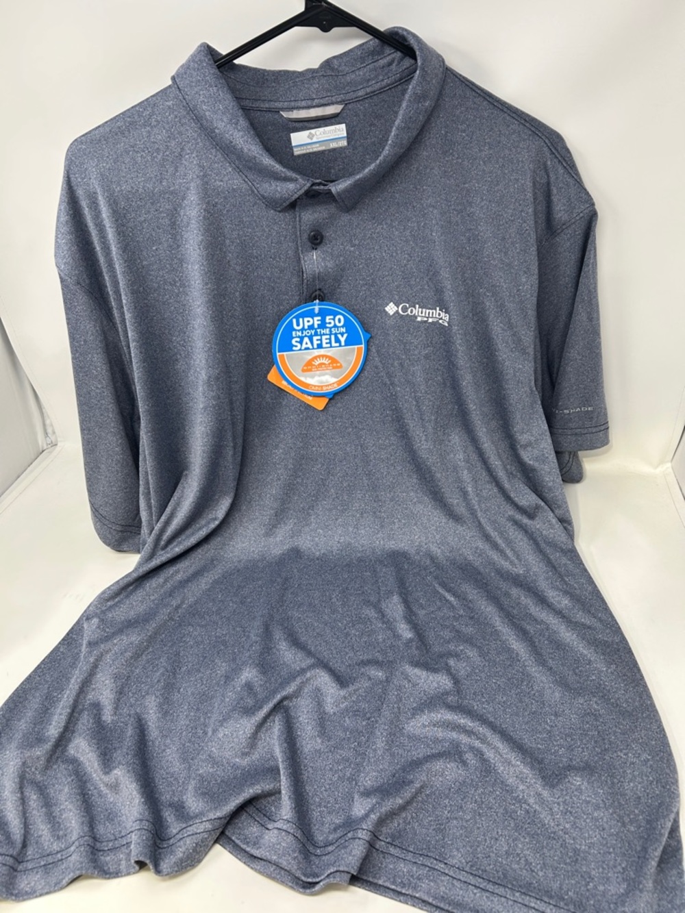 Columbia Men's Polo Shirt - Heather Dark Blue